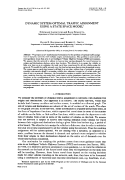 DYNAMIC SYSTEM-OPTIMAL TRAFFIC ASSIGNMENT
