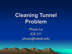 Cleaning Tunnel Problem