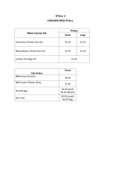 Main Course Set Prices