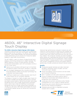 4600L 46" Interactive Digital Signage Touch Display