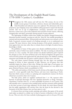 The Development of the English Board Game
