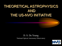 THEORETICAL ASTROPHYSICS AND THE US