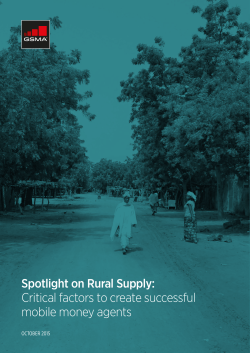 Critical factors to create successful mobile money agents