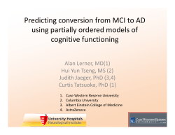 Predicting conversion from MCI to AD using partially ordered models
