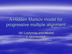 A Hidden Markov model for progressive multiple alignment