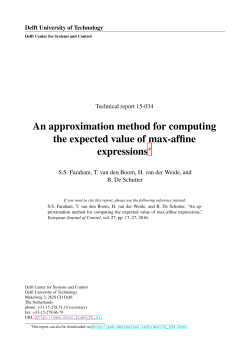 An approximation method for computing the expected value of max
