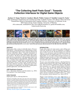 The Collecting Itself Feels Good``: Towards Collection