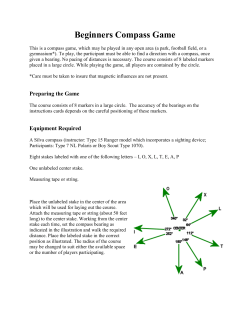 This is a compass game, which may he played in any open area (a