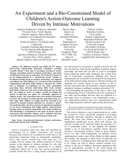An Experiment and a Bio-Constrained Model of - PUMA
