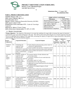 PIF Document for Nov 2007 WP - Global Environment Facility