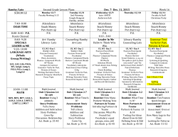 Hamby/Lutz Second Grade Lesson Plans Dec. 7