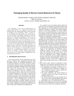 Outline of ISORC 2002 Paper