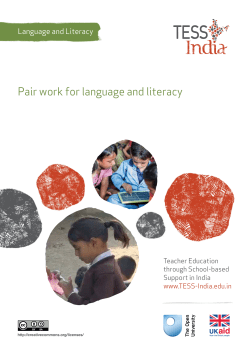 Pair work for language and literacy