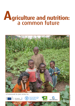 Agriculture and nutrition: a common future