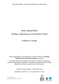 Bristol Ageing Better Strategy, Organising and Coordination Project
