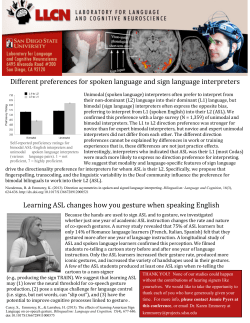 Different preference for spoken language and sign