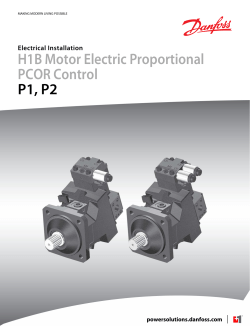 H1B Motor PCOR Control P1, P2 Product Electrical