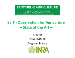 Earth Observation for Agriculture &ndash; State of the Art