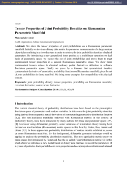 Tensor Properties of Joint Probability Densities on Riemannian
