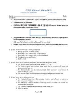 CE 313 Midterm I, Winter 2013 CHOOSE EITHER PROBLEM 5 OR 6