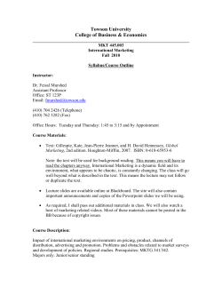 INTERNATIONAL MARKETING