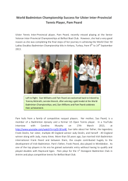 Pam Peard - Equality in Sport