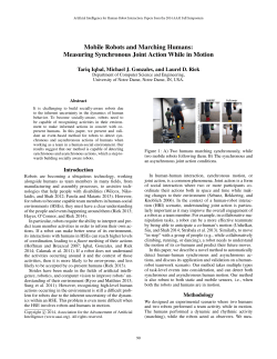 Mobile Robots and Marching Humans: Measuring