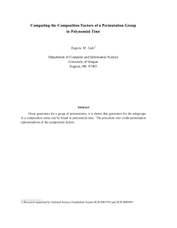 Computing the Composition Factors of a Permutation Group in