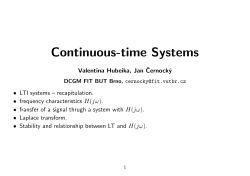 Continuous-time Systems
