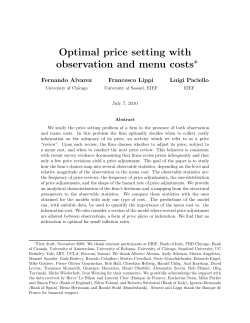 Optimal price setting with observation and menu costs