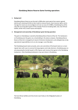 Elandsberg Nature Reserve Game Farming operations