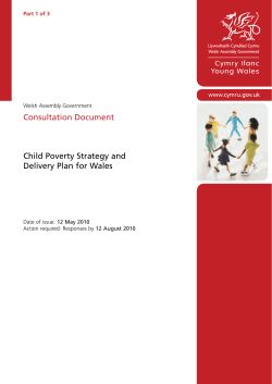Consultation Document Child Poverty Strategy and Delivery Plan for