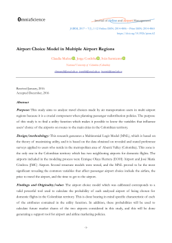 Airport choice model in multiple airport regions