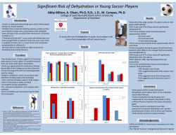 Significant Risk of Dehydration in Young Soccer Players