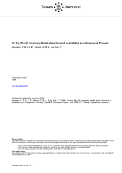 Tilburg University On the (R,s,Q) Inventory Model when Demand is