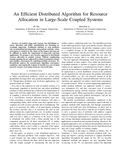 An Efficient Distributed Algorithm for Resource Allocation in Large