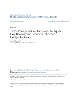 Tiered Pricing and Cost Functions - DigitalCommons@University of