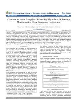Comparative Based Analysis of Scheduling Algorithms for Resource