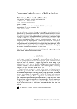 Programming Rational Agents in a Modal Action Logic