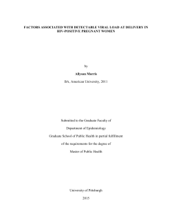 Factors associated with detectable viral load at delivery in HIV