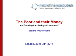 General-purpose Microfinance - some theory and some practice