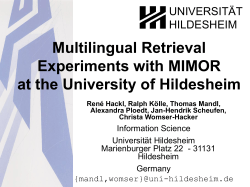Probability Based Clustering for Document and User Properties