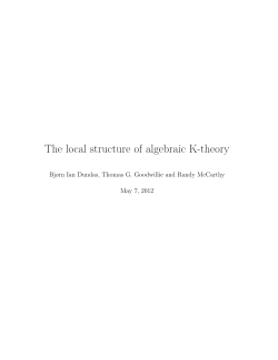 The local structure of algebraic K
