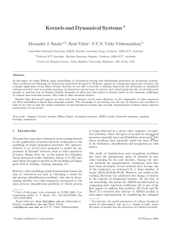 Kernels and Dynamical Systems