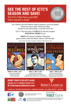 3 Play Pack - Irish Classical Theatre Company