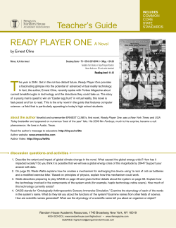 READY PLAYER ONE A Novel