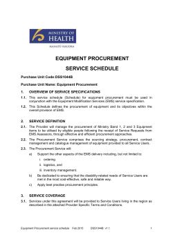 Equipment Procurement