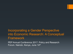 Incorporating a Gender Perspective into Economic Research