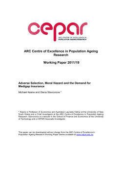 Adverse Selection, Moral Hazard and the Demand for Medigap