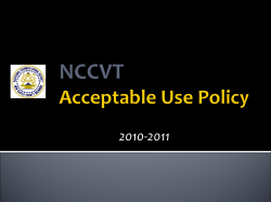 AUP presentation for students